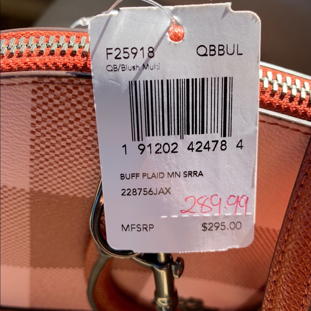 Buffalo check coach purse